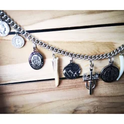 Herren-Charivari aus Edelstahl, Trachtenschmuck, 1- reihig, Vinz