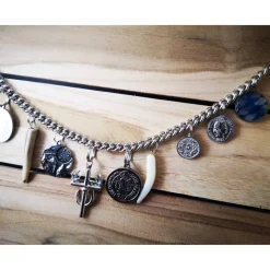 Herren-Charivari aus Edelstahl, Trachtenschmuck, 1- reihig, Vinz