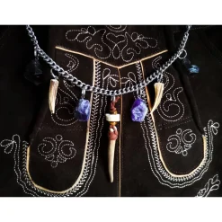 Herren-Charivari aus Edelstahl, Trachtenschmuck, 1- reihig, Naturbursche