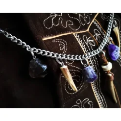 Herren-Charivari aus Edelstahl, Trachtenschmuck, 1- reihig, Naturbursche