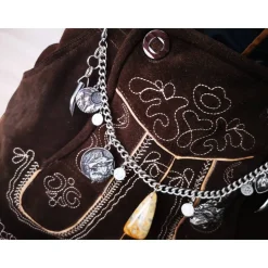 Herren-Charivari aus Edelstahl, Trachtenschmuck, 1- reihig, Sepp