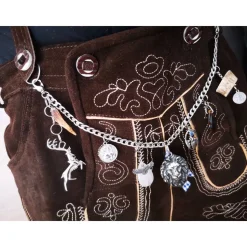 Herren-Charivari aus Edelstahl, Trachtenschmuck, 1- reihig, Erich