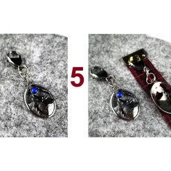 Herren-Charivari aus Edelstahl, Trachtenschmuck, 1- reihig, Erich