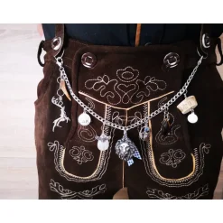 Herren-Charivari aus Edelstahl, Trachtenschmuck, 1- reihig, Erich