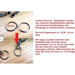 Herren-Charivari aus Edelstahl, Trachtenschmuck, 1- reihig, Löwe