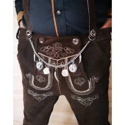 Herren-Charivari aus Edelstahl, Trachtenschmuck, 1- reihig, Johann