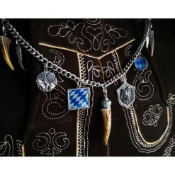 Herren-Charivari aus Edelstahl, Trachtenschmuck, 1- reihig, Johann