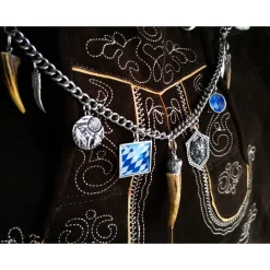 Herren-Charivari aus Edelstahl, Trachtenschmuck, 1- reihig, Johann