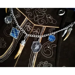 Herren-Charivari aus Edelstahl, Trachtenschmuck, 1- reihig, Johann