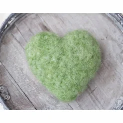 HERZ * FILZHERZ  * 100 % WOLLE * GRÜN/TÜRKIS/ROSA * Produkt #565894