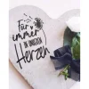 Herz aus Beton mit Schriftzug und Kunstrose Grabschmuck Trauer Grabgesteck Grabherz