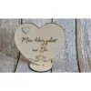 Herz aus Holz mit Lasergravur – personalisierbares Geschenk aus Pappelholz