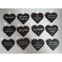 Herz aus Schiefer: Eine besondere Grabdeko und liebevolles Geschenk für Hinterbliebene!