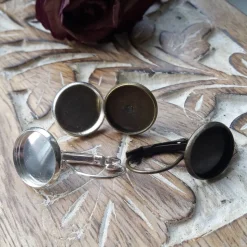 Herz Engel Ohrringe Cabochonschmuck verschiedene Fassungen