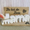 Herz und Holz - Liebevolles Geschenk für Mama personalisiert