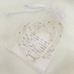 Herzanhänger mit Heilstein - Rosenquarz | Kleine Geschenke mit Bedeutung | Glücksbringer | Herz Deko in rosa