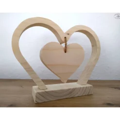 Herz-Aufsteller aus Holz / Holzherz / Muttertag / Hochzeit / Jahrestag