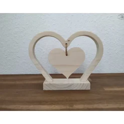 Herz-Aufsteller aus Holz / Holzherz / Muttertag / Hochzeit / Jahrestag