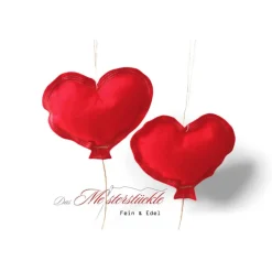 Herzballon Stoffballon Dekoanhänger rot Name