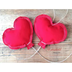 Herzballon Stoffballon Dekoanhänger rot Name