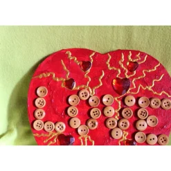 Herzbild LOVE Valentinstag Geschenk  zu Muttertag Acrylbild Collage Bild auf Keilrahmen Herz Liebeserklärung