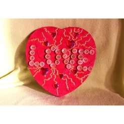 Herzbild LOVE Valentinstag Geschenk  zu Muttertag Acrylbild Collage Bild auf Keilrahmen Herz Liebeserklärung