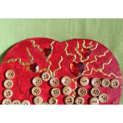 Herzbild LOVE Valentinstag Geschenk  zu Muttertag Acrylbild Collage Bild auf Keilrahmen Herz Liebeserklärung