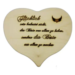 Herzen aus Holz mit individueller Gravur