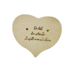 Herzen aus Holz mit individueller Gravur