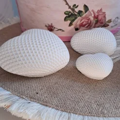 Herzen im 3er Set als Geschenk Valentinstag Muttertag Hochzeit Herzensgeschenke Mitbringsel aus Reliefgießmasse