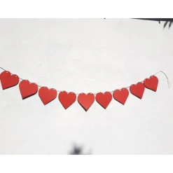 Herzgirlande Girlande mit Herzen Hochzeit Liebe Dekoration Love aus hochwertigem Karton