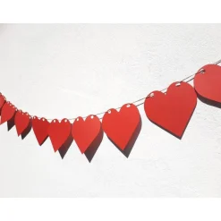 Herzgirlande Girlande mit Herzen Hochzeit Liebe Dekoration Love aus hochwertigem Karton