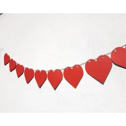 Herzgirlande Girlande mit Herzen Hochzeit Liebe Dekoration Love aus hochwertigem Karton