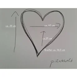 Herzpiñata: grün mit Glitzer.