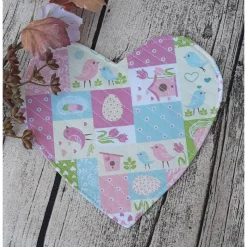 Herz-Tassenuntersetzer für Muttertag ~ Mug Rug ~ Untersetzter ~ Tisch Deckchen ~ Deko