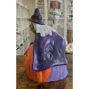 Hexe und Halloweenkürbis - Dekofigur - Halloween - Keramik - Teelicht