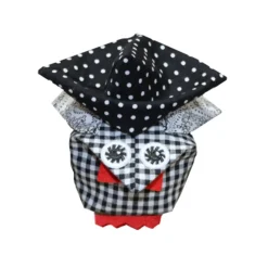 Hühner Deko Happy Easter Trio – Stoffhühner in Schwarz Weiß – Osterdeko Tischset oder Mobile