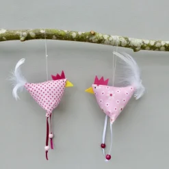 Hühner, Osterdeko, 2 St. Stoffhühner