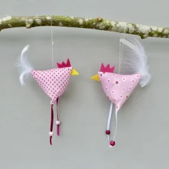 Hühner, Osterdeko, 2 St. Stoffhühner