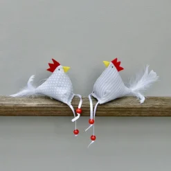 Hühner, Osterdeko, 2 St. Stoffhühner