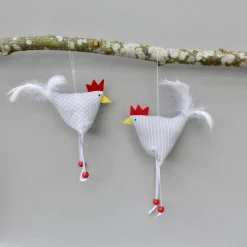 Hühner, Osterdeko, 2 St. Stoffhühner