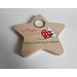 Himmelsgeburtstag |  Geburtstagslicht/ Sternengeburtstag Hase Sternenform | Sternenkind Gedenklicht