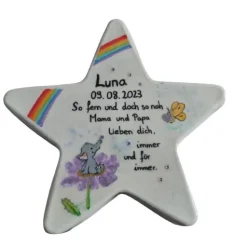 Himmelsmärchen - Einzigartiger Elefanten-Trauerstein mit Sternenzauber