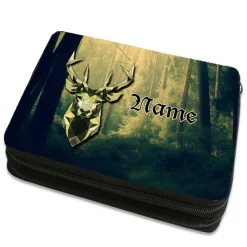 Hirsch Federmäppchen inkl. Inhalt mit Name / personalisierbar