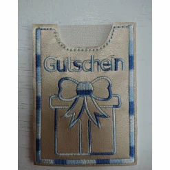 Hülle für einen Gutschein