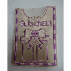 Hülle für einen Gutschein