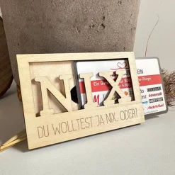 Hülle für Geschenkgutschein "NIX", Geldgeschenk zum Geburtstag