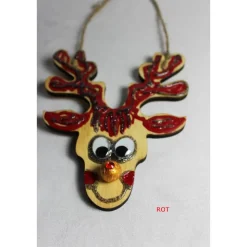 Hängedeko RENTIER Nikolausgeschenk Türdeko Deko Weihnachtsgeschenk Adventskalenderfüllung Rentier Elch Hirsch Holzdeko