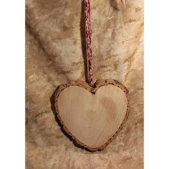 Hängedeko RINDENHERZ PINK Acrylmalerei Collage auf Holzherz Fensterdeko Wohndeko Muttertagsgeschenk Vatertagsgeschenk