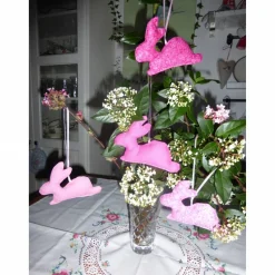 Hängehasen, Osterhasen 'the pink ones', Stoffhasen, Dekoration, Ostern, Unikate hessmade